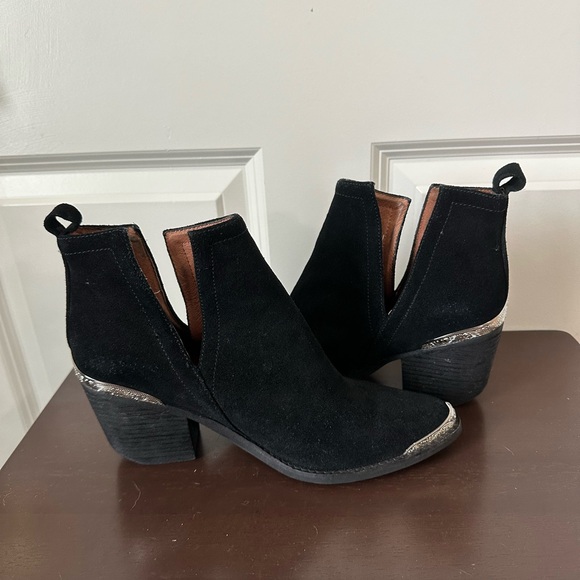 Jeffrey Campbell Black Cromwell Western Cutout Ankle Boot Size 9 - Picture 5 of 9